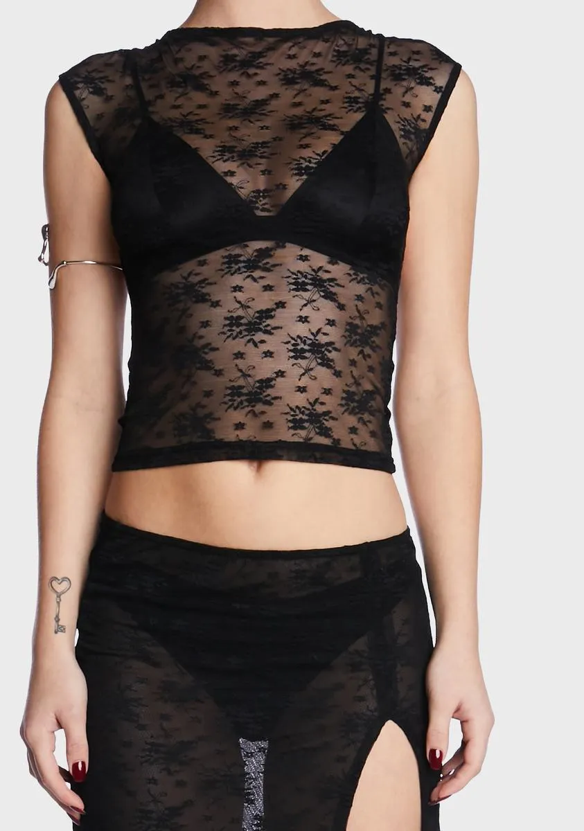 Uno Sheer Tie Top sold by Dolls Kill product image thumbnail 2