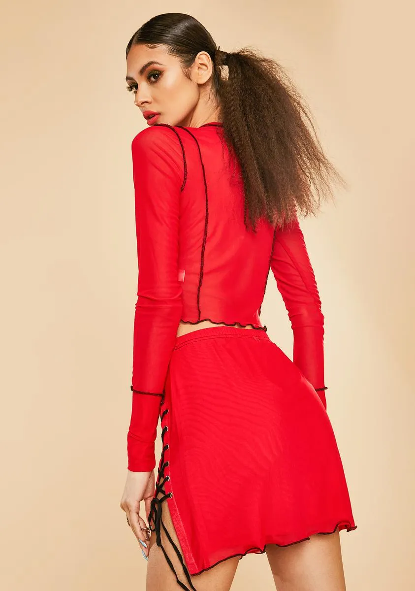 Millennial Heat Mesh Skirt Set sold by Dolls Kill product image thumbnail 4