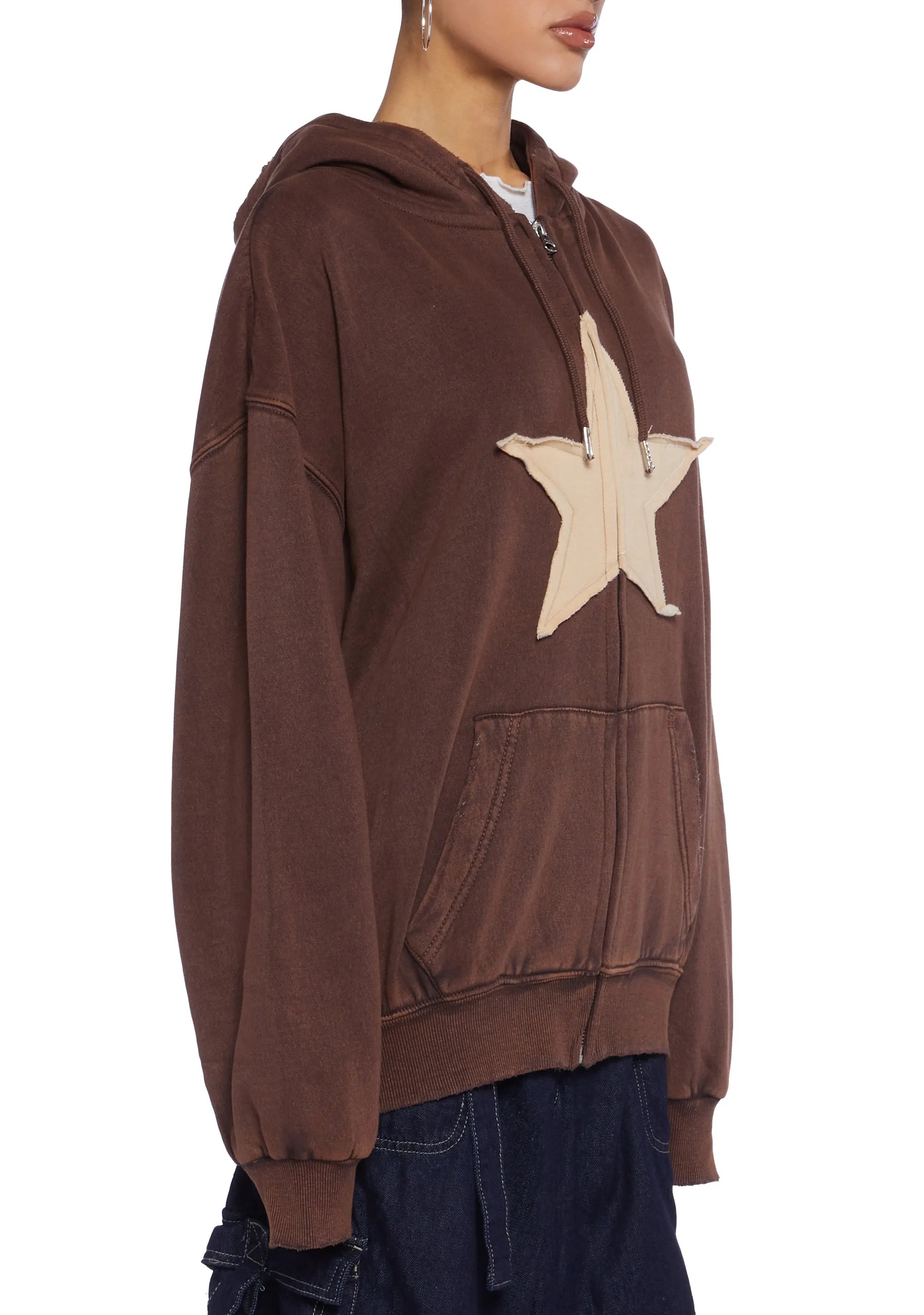 Star Zip-Up Hoodie sold by Dolls Kill product image thumbnail 5