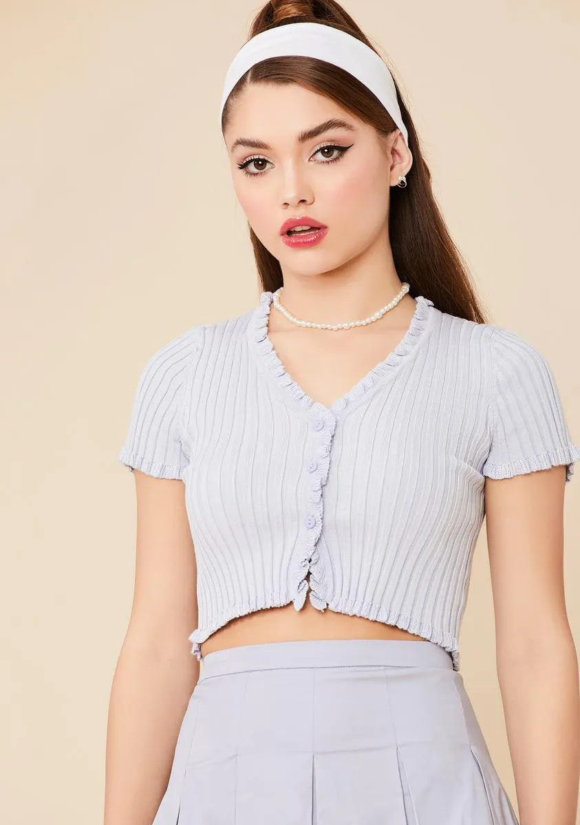 Call My Name Ribbed Button Up Tee sold by Dolls Kill