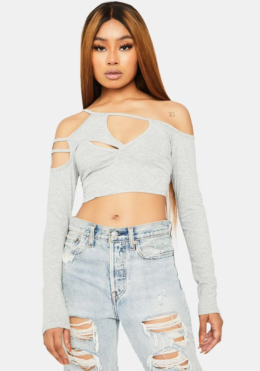 Heather Admired Secretly Cut Out Crop Top sold by Dolls Kill