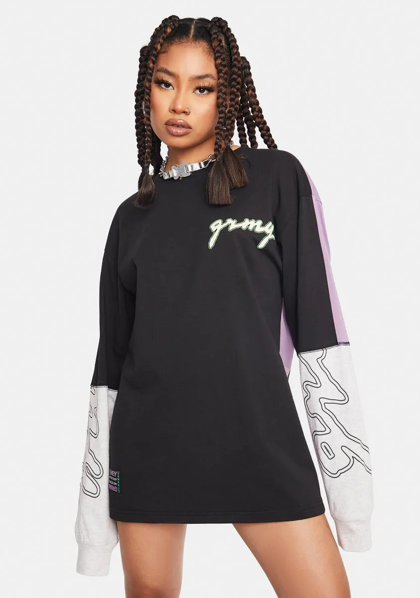 Long Sleeve Patchwork Graphic Tee sold by Dolls Kill product image thumbnail 4