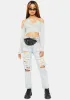Heather Admired Secretly Cut Out Crop Top sold by Dolls Kill
