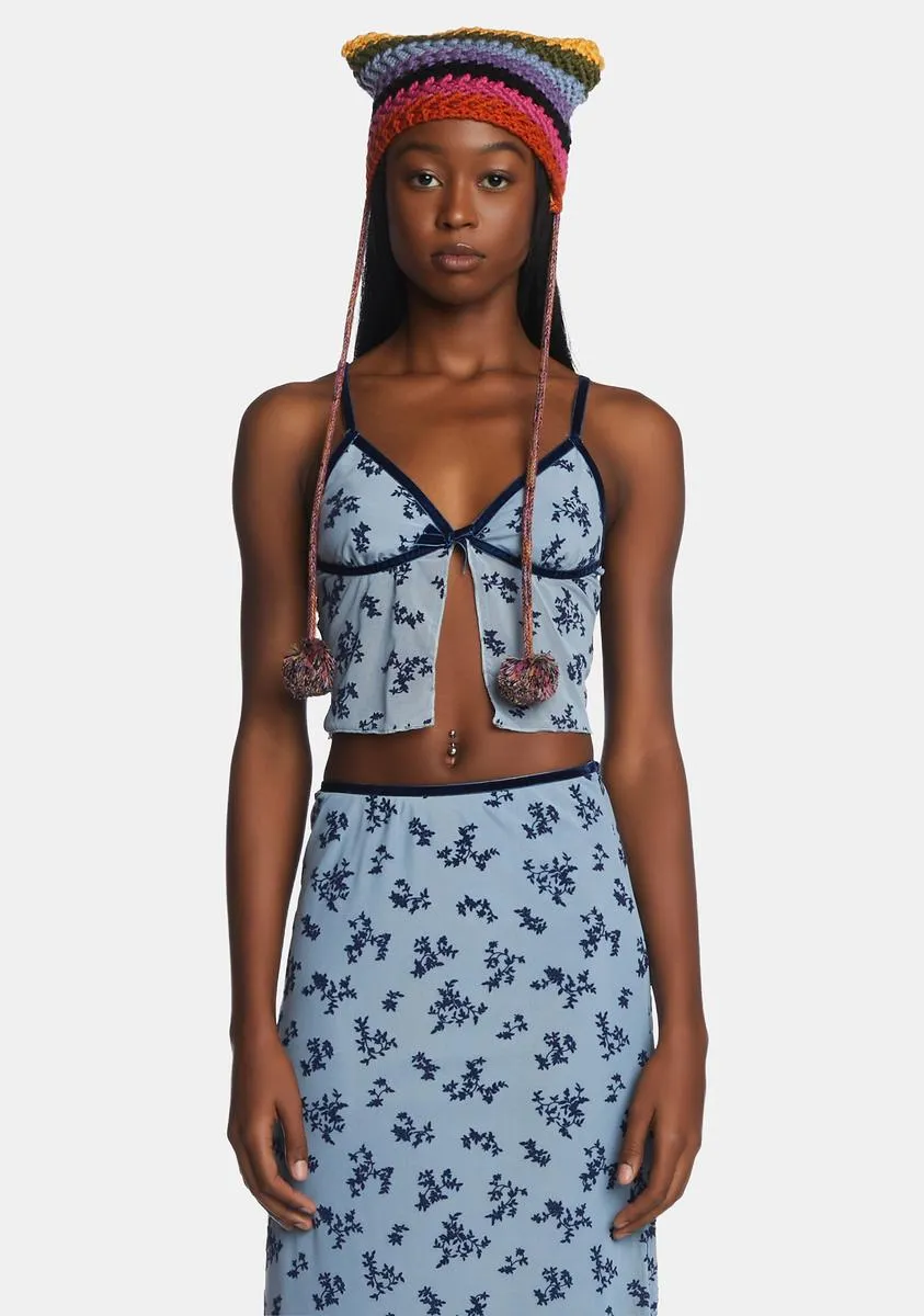 Rumako Open Front Crop Top sold by Dolls Kill