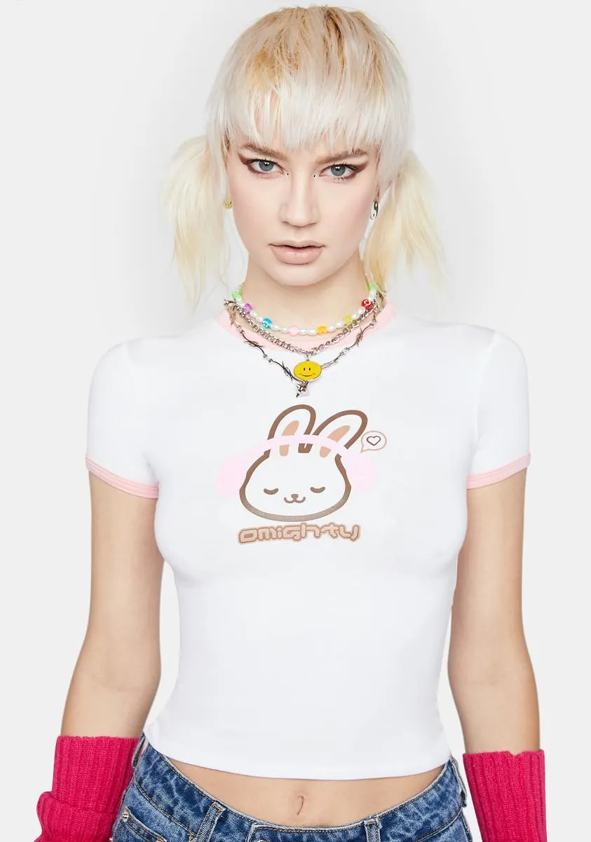 Bunny Logo Ringer Tee sold by Dolls Kill
