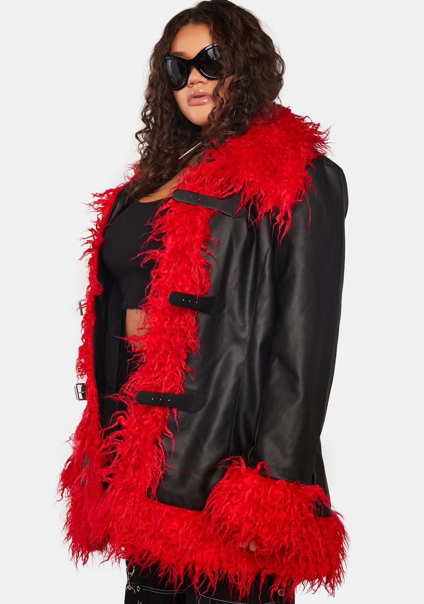 Plus No Bad Vibes Faux Fur Jacket sold by Dolls Kill product image thumbnail 2