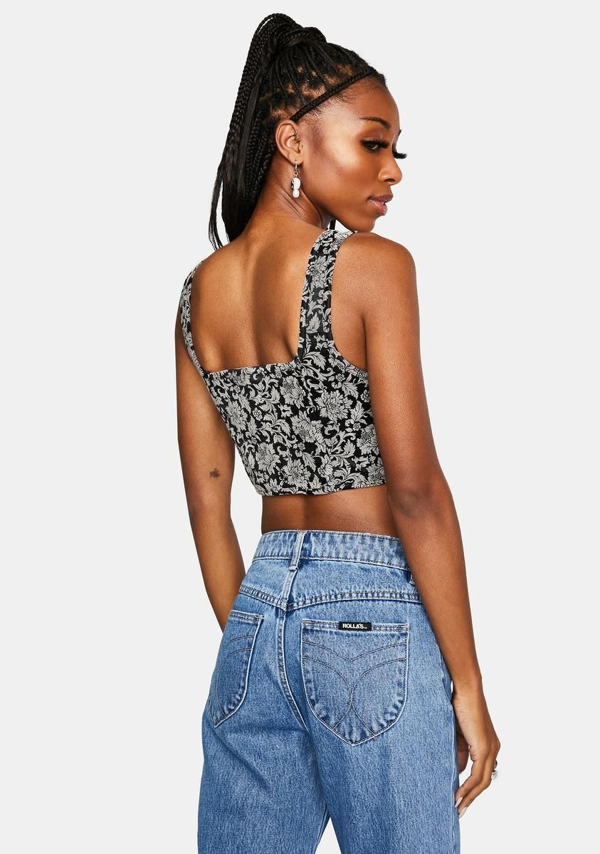 Floral Brocade Elci Corset Top sold by Dolls Kill product image thumbnail 4