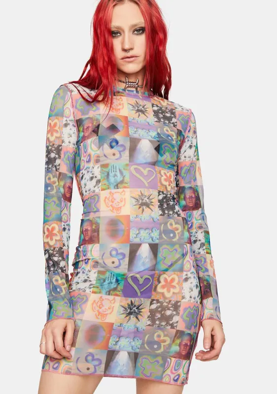 Memories Mesh Mini Dress sold by Dolls Kill