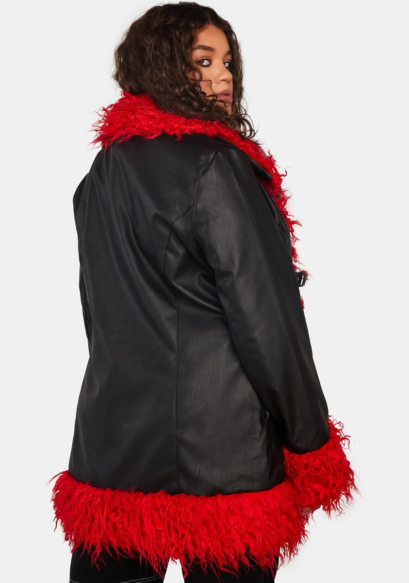 Plus No Bad Vibes Faux Fur Jacket sold by Dolls Kill product image thumbnail 4