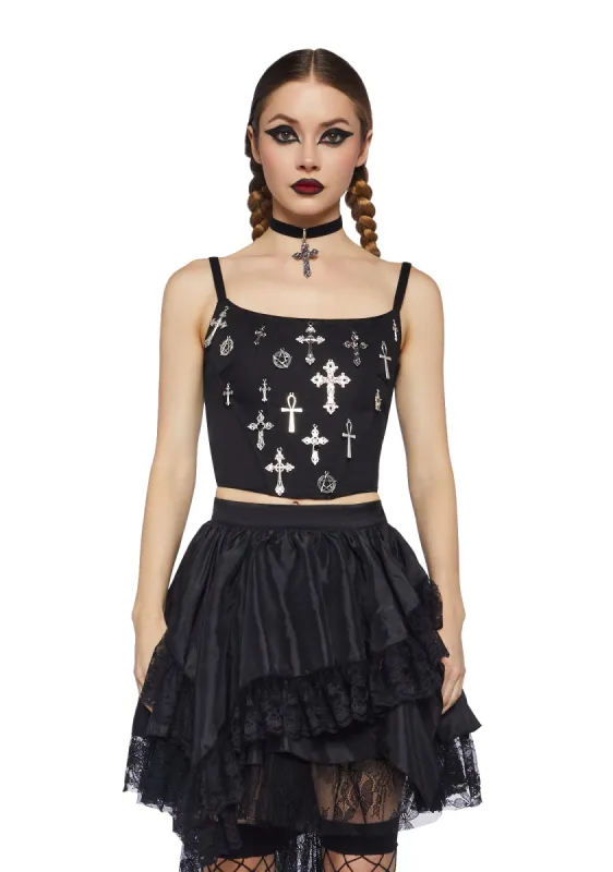 Idol Worship Corset Top sold by Dolls Kill