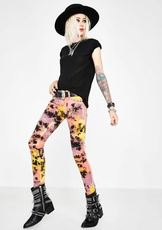 Tie Dye Jeans sold by Dolls Kill