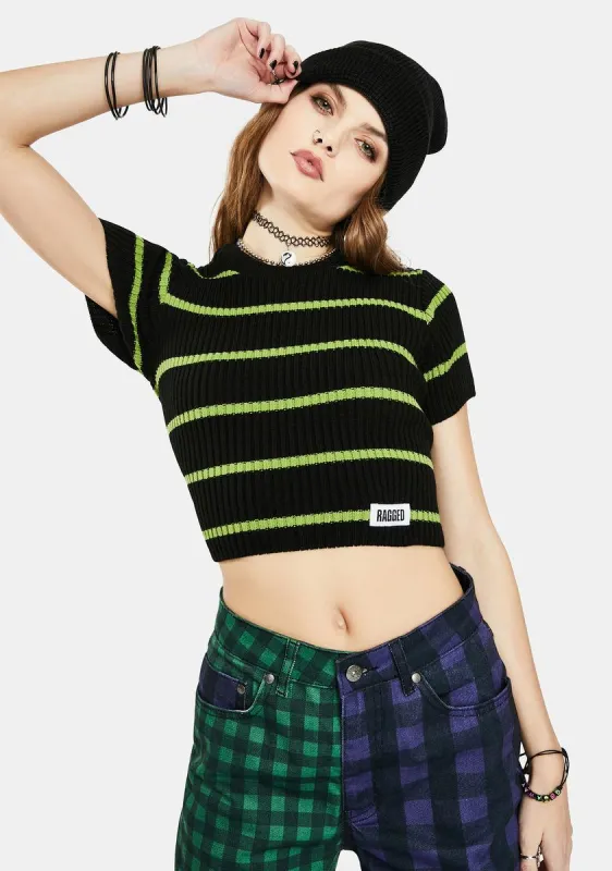 Swing Striped Crop Top sold by Dolls Kill