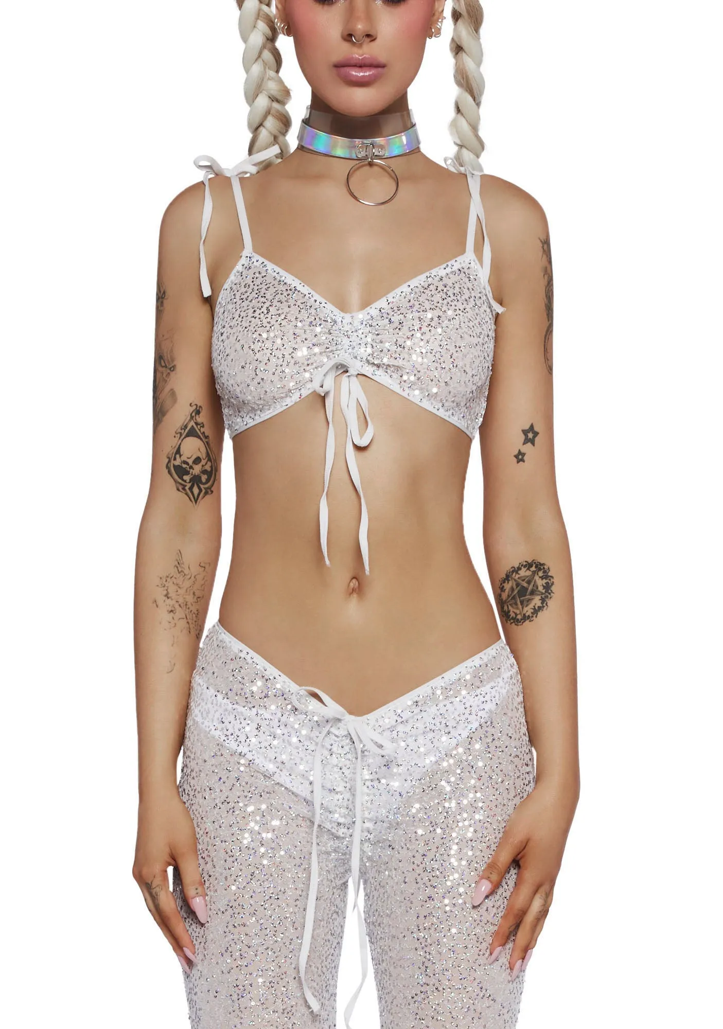 Starborn Sprite Sequin Bra Top sold by Dolls Kill product image thumbnail 5