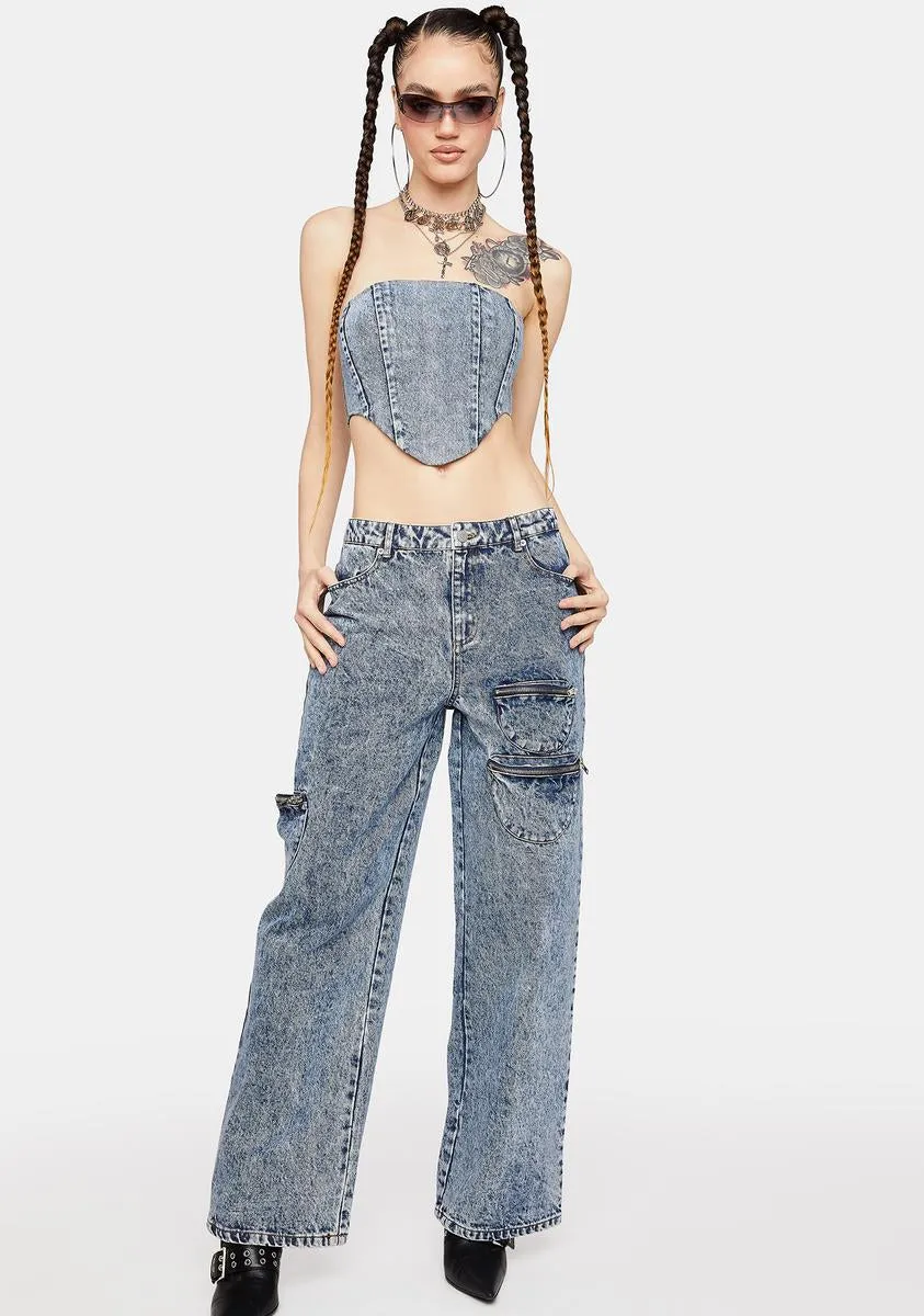 Amison Denim Corset sold by Dolls Kill product image thumbnail 3