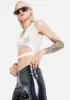 Take A Risk Cut Out Mesh Tank sold by Dolls Kill