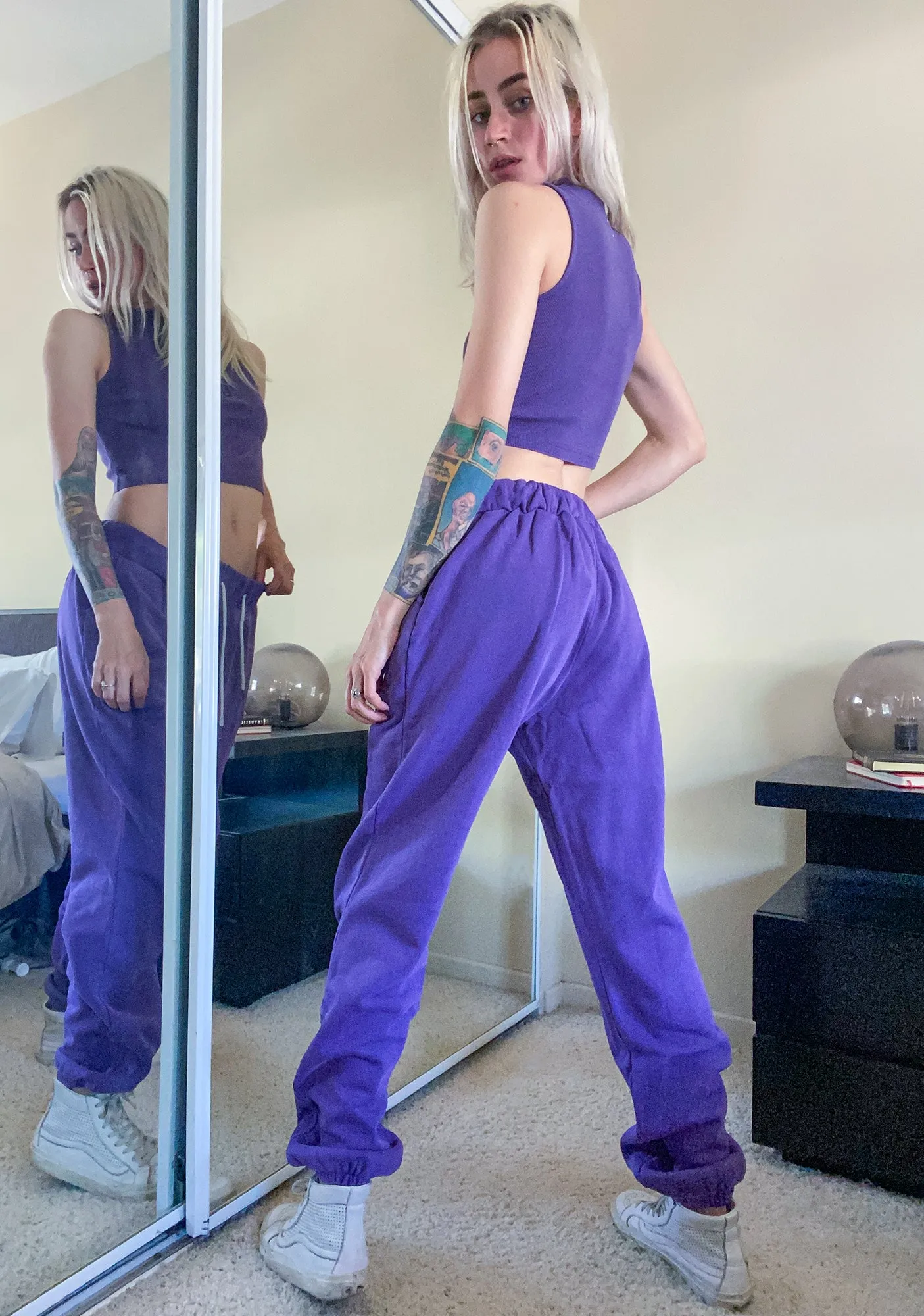 Violet Authentic Track Pants sold by Dolls Kill product image thumbnail 4