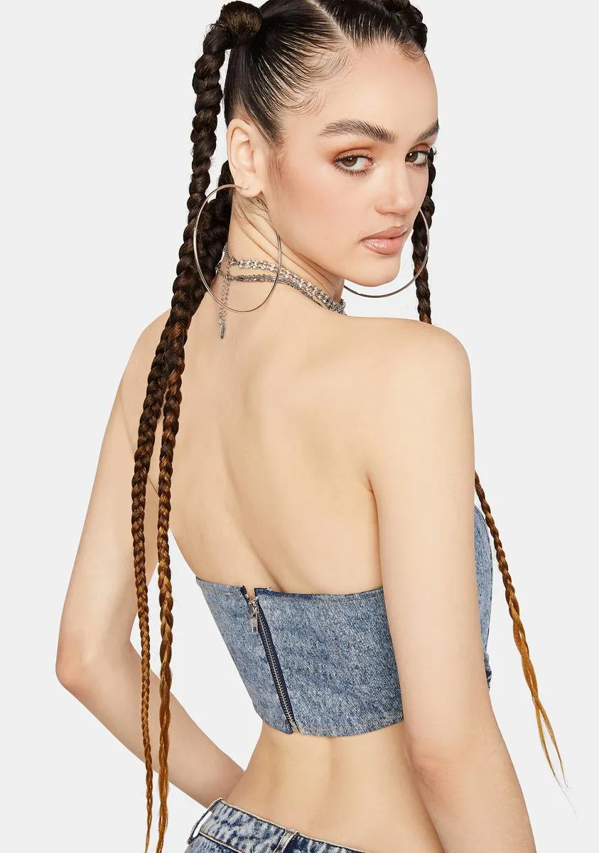 Amison Denim Corset sold by Dolls Kill product image thumbnail 4