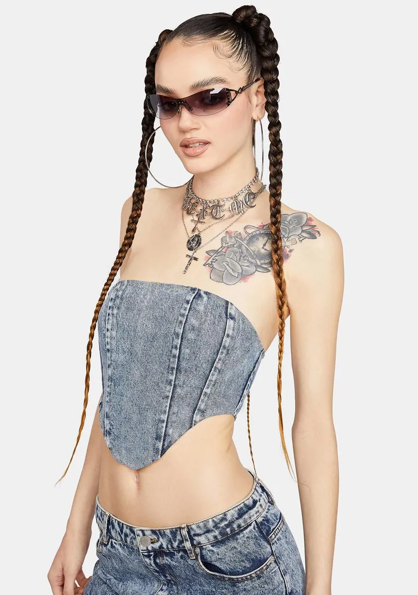 Amison Denim Corset sold by Dolls Kill product image thumbnail 2