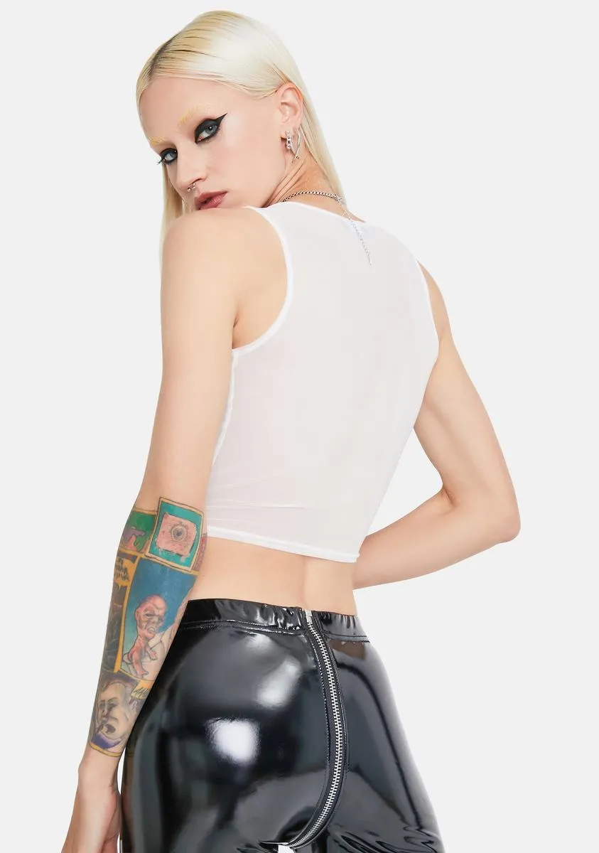 Take A Risk Cut Out Mesh Tank sold by Dolls Kill product image thumbnail 4