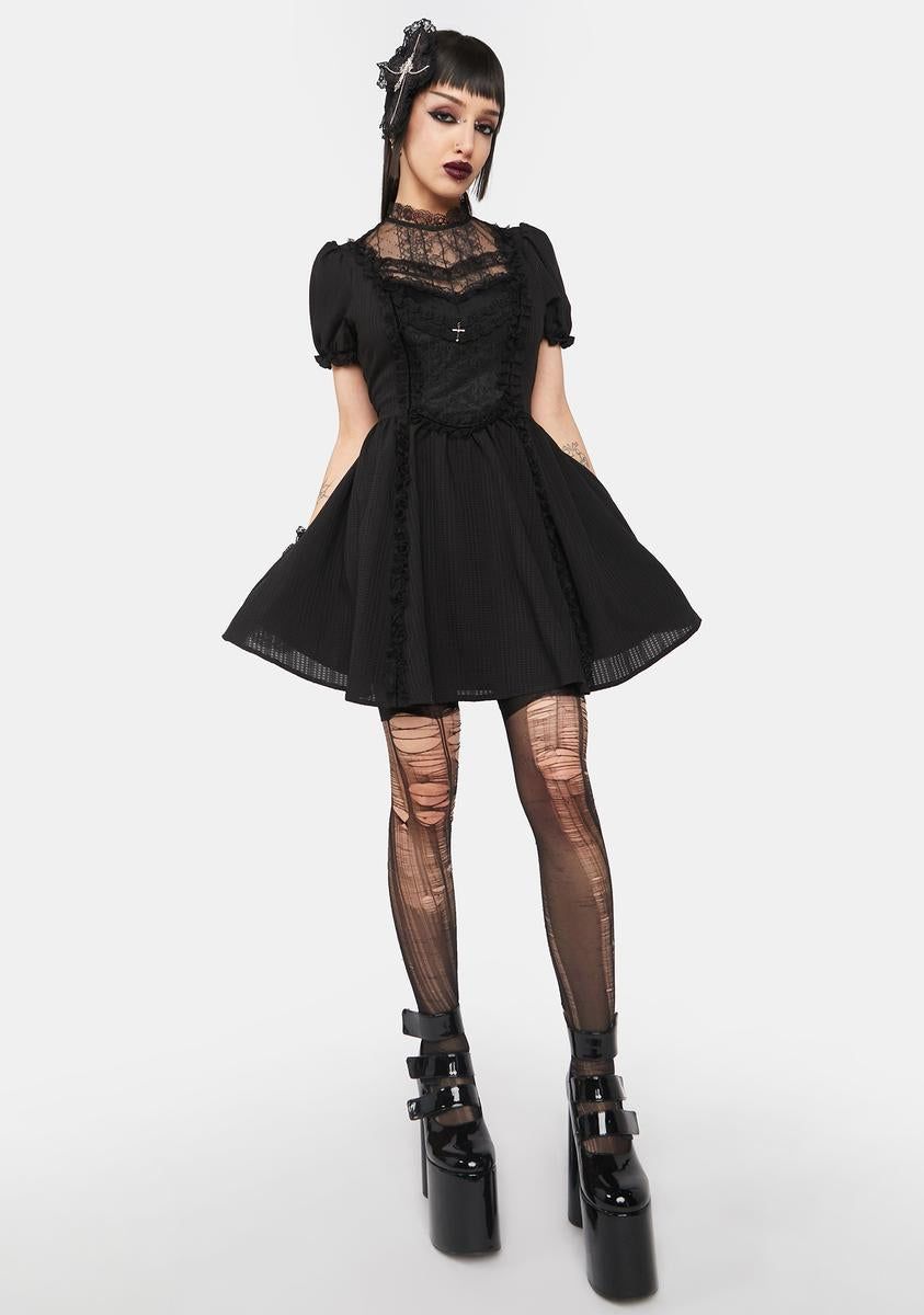 Puff Sleeve Mini Dress sold by Dolls Kill product image thumbnail 3