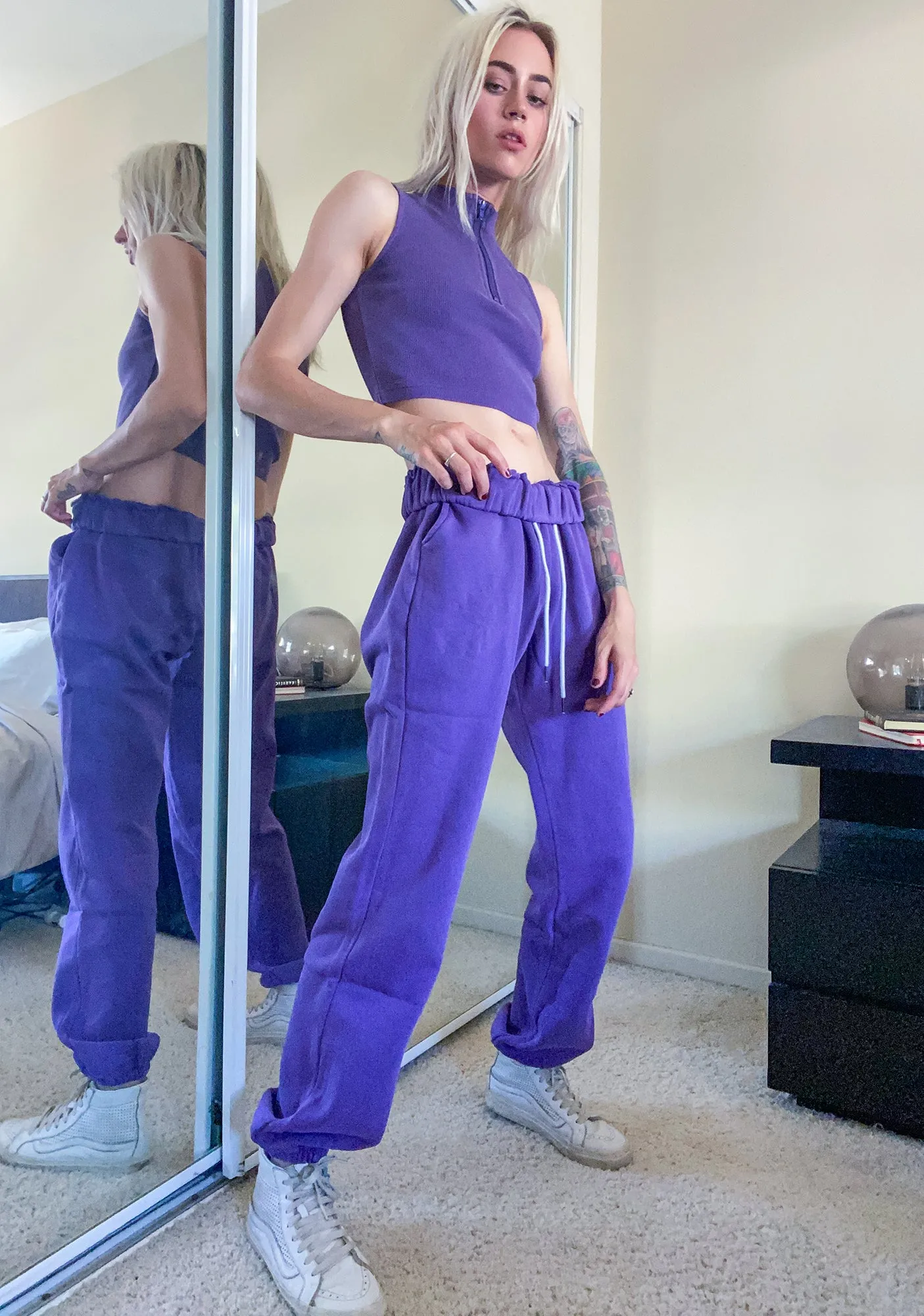 Violet Authentic Track Pants sold by Dolls Kill product image thumbnail 3