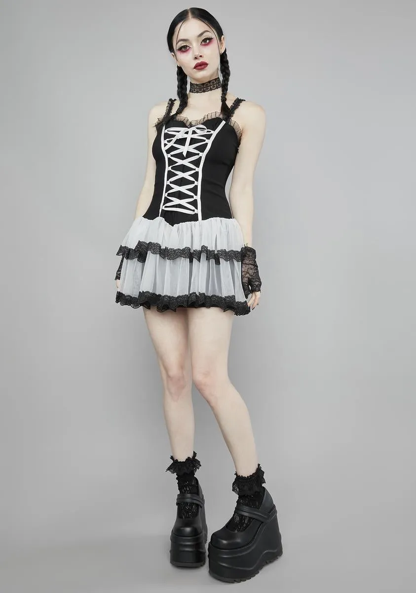 Ivory Bring Me To Life Corset Dress sold by Dolls Kill product image thumbnail 3