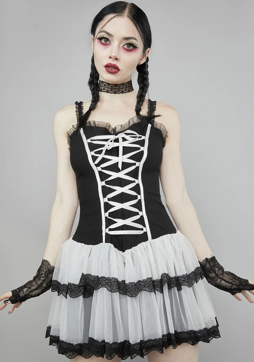 Ivory Bring Me To Life Corset Dress sold by Dolls Kill