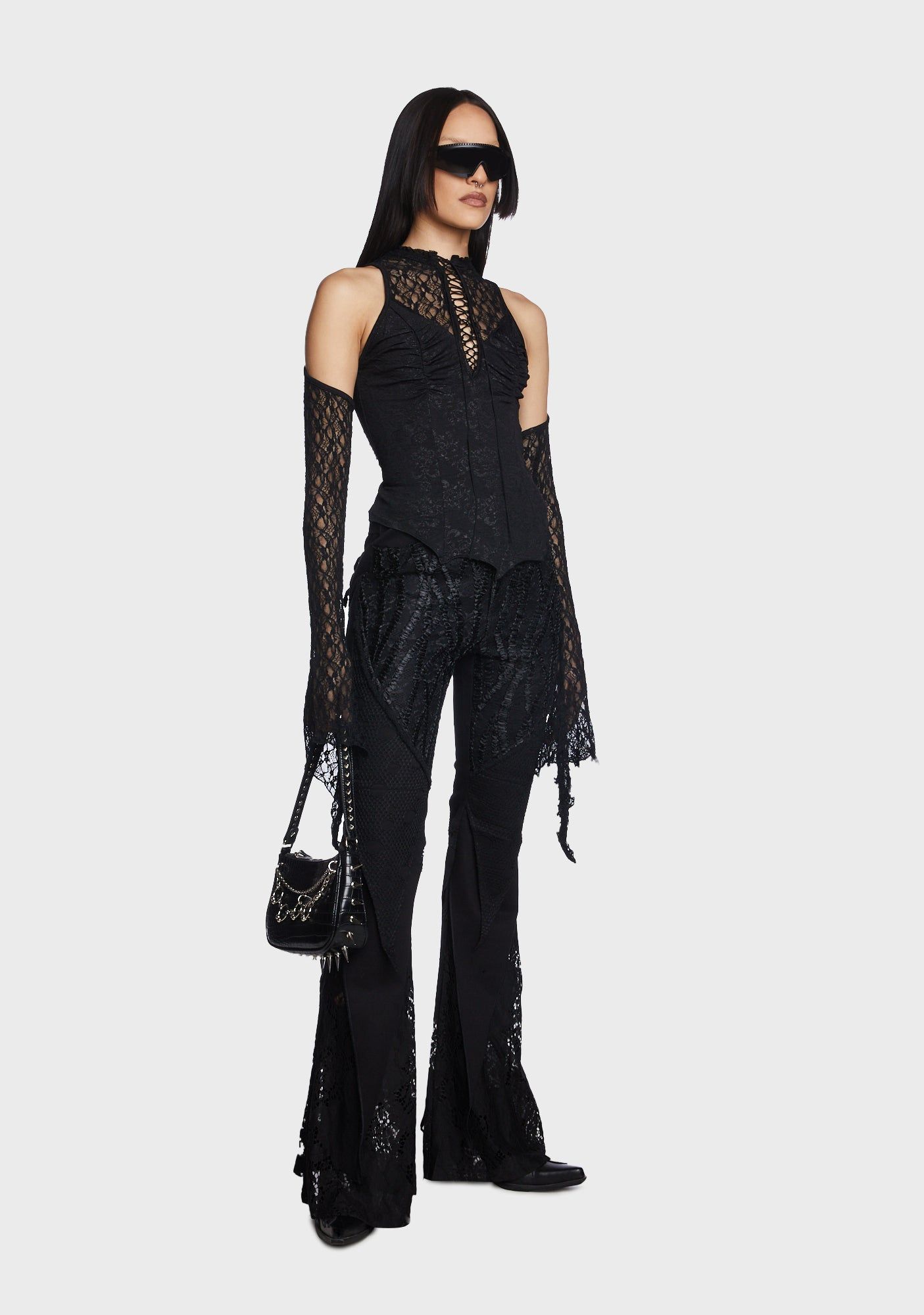 Goth Sexy Lace Shirt sold by Dolls Kill product image thumbnail 5