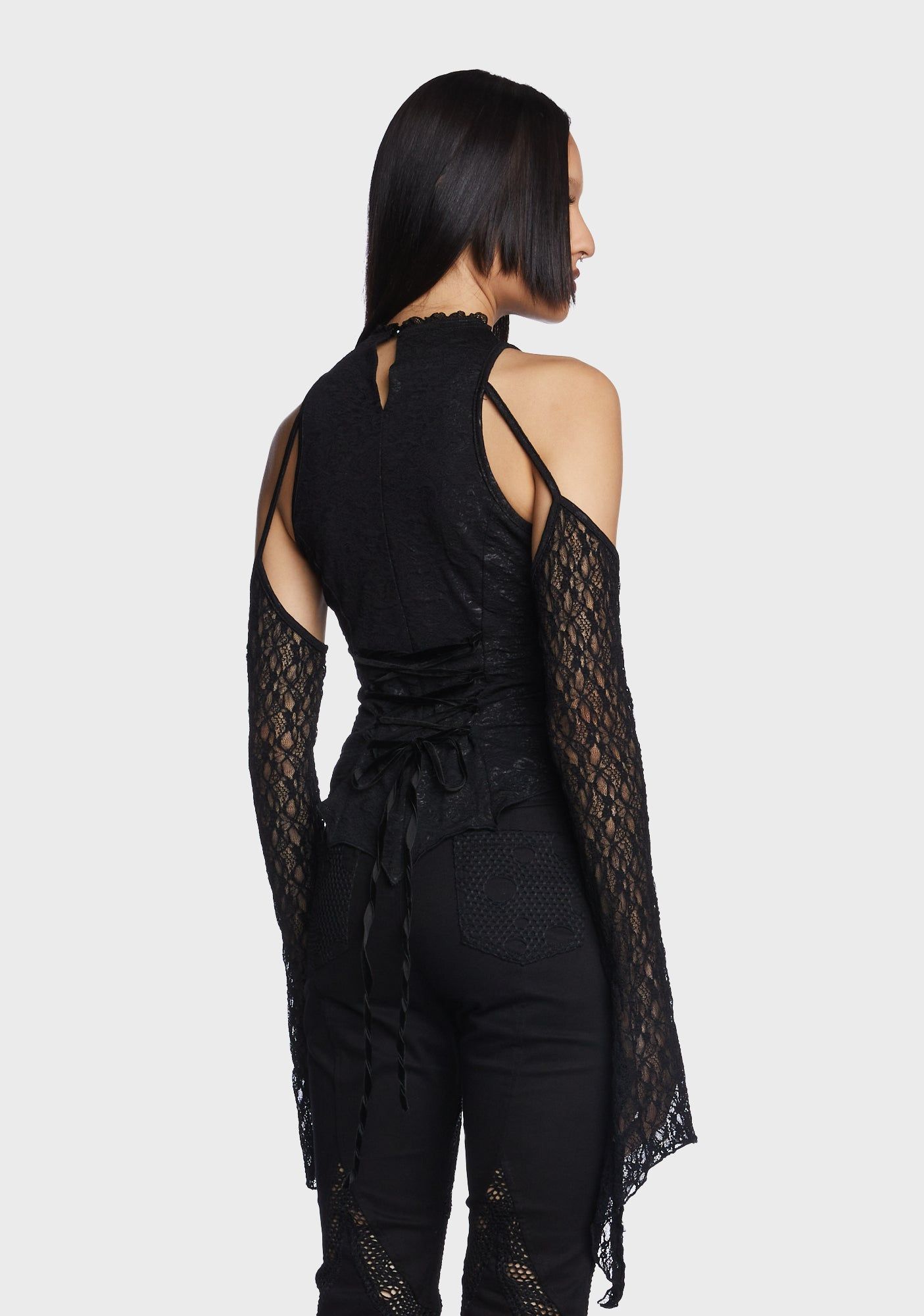 Goth Sexy Lace Shirt sold by Dolls Kill product image thumbnail 3