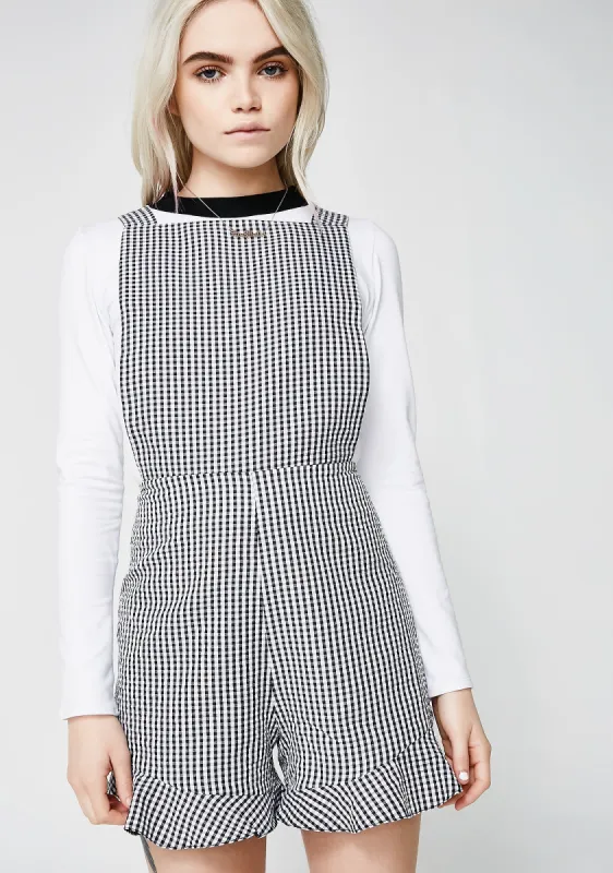 Too Good Pinafore Playsuit sold by Dolls Kill