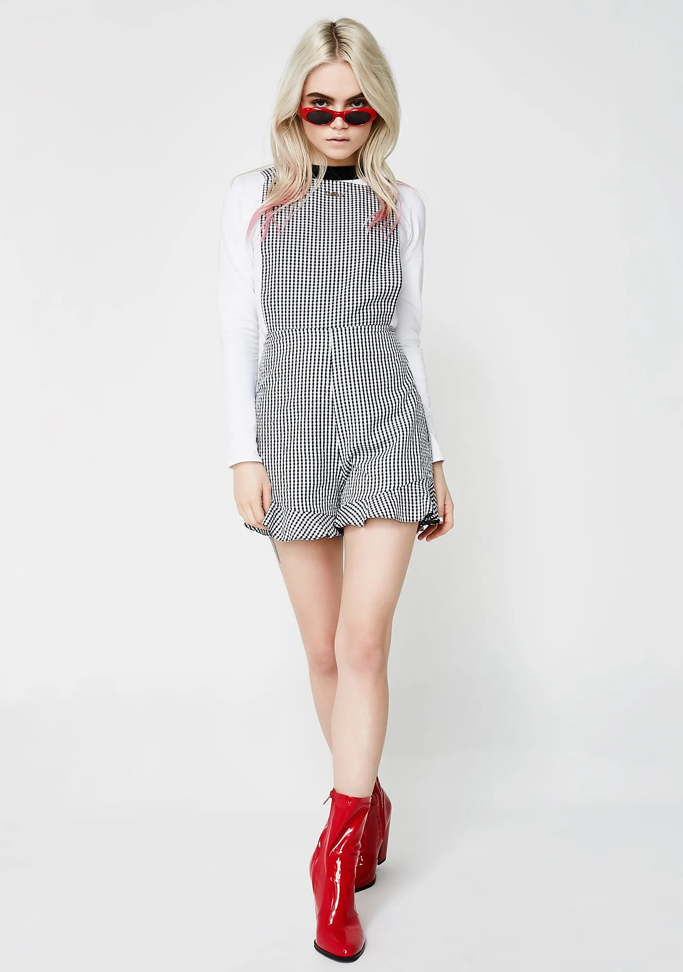 Too Good Pinafore Playsuit sold by Dolls Kill product image thumbnail 5