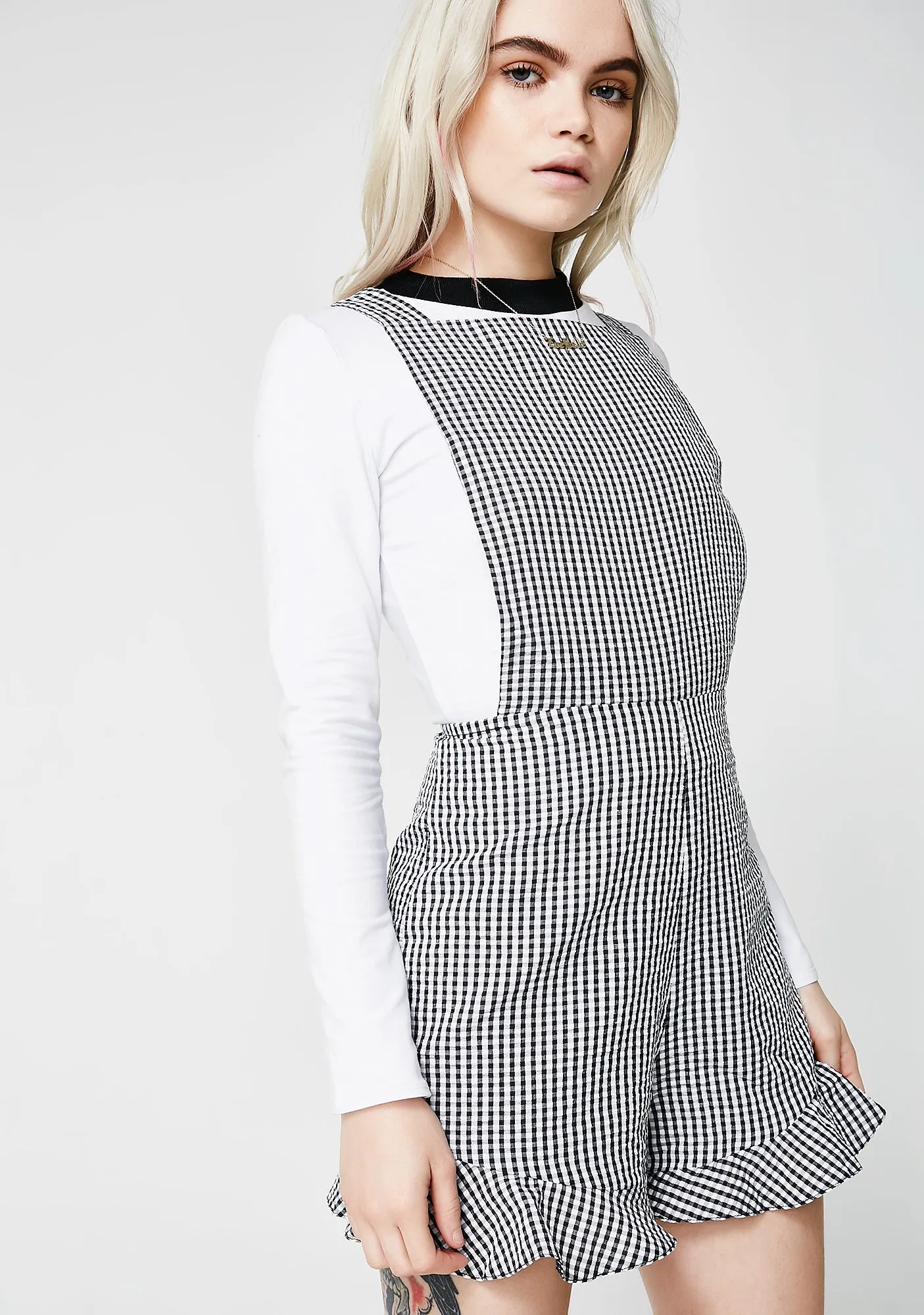 Too Good Pinafore Playsuit sold by Dolls Kill product image thumbnail 3