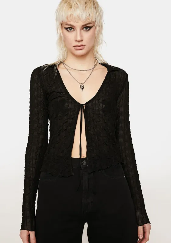 Palsa Mesh Cardi Top sold by Dolls Kill