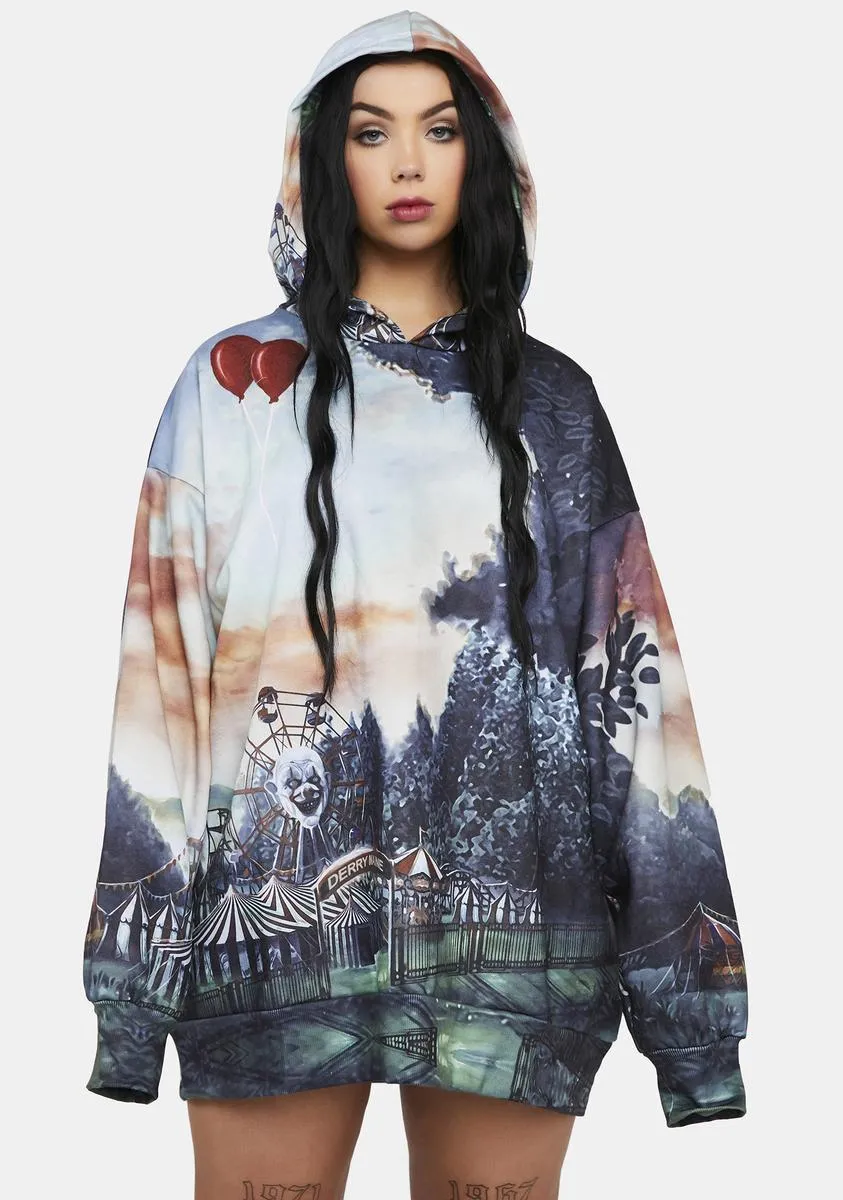 Plus Nightmare Circus Oversized Hoodie sold by Dolls Kill