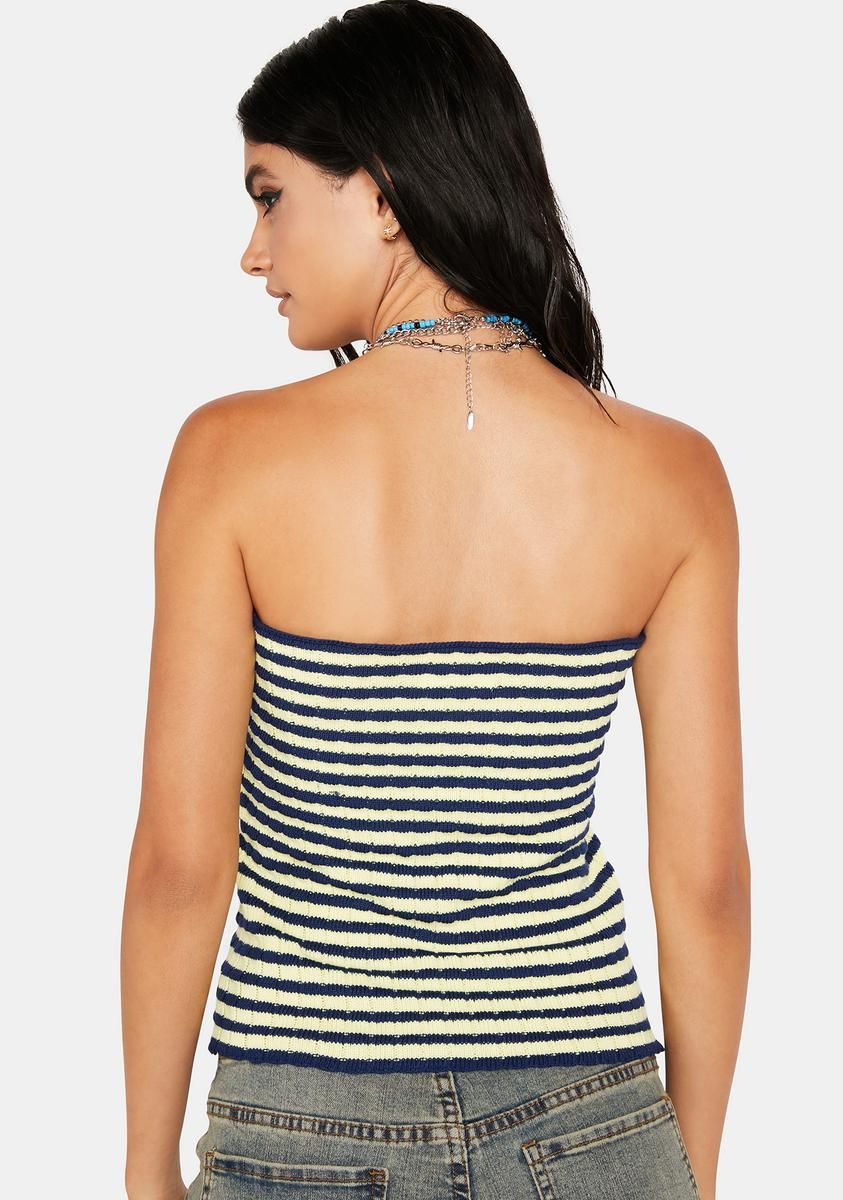 Sea Summer Haze Striped Tube Top sold by Dolls Kill product image thumbnail 4