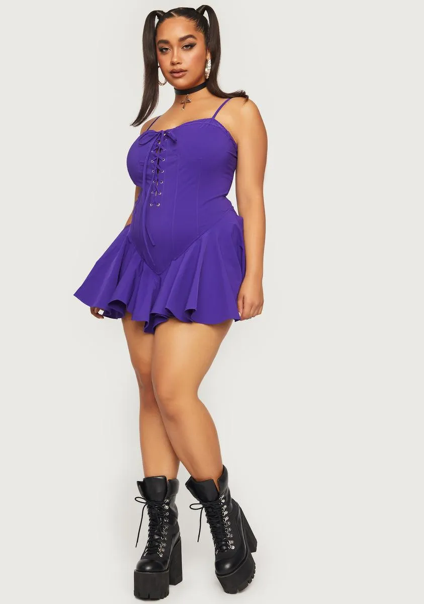 Plus Violet Truthful Thoughts Flared Dress sold by Dolls Kill product image thumbnail 3