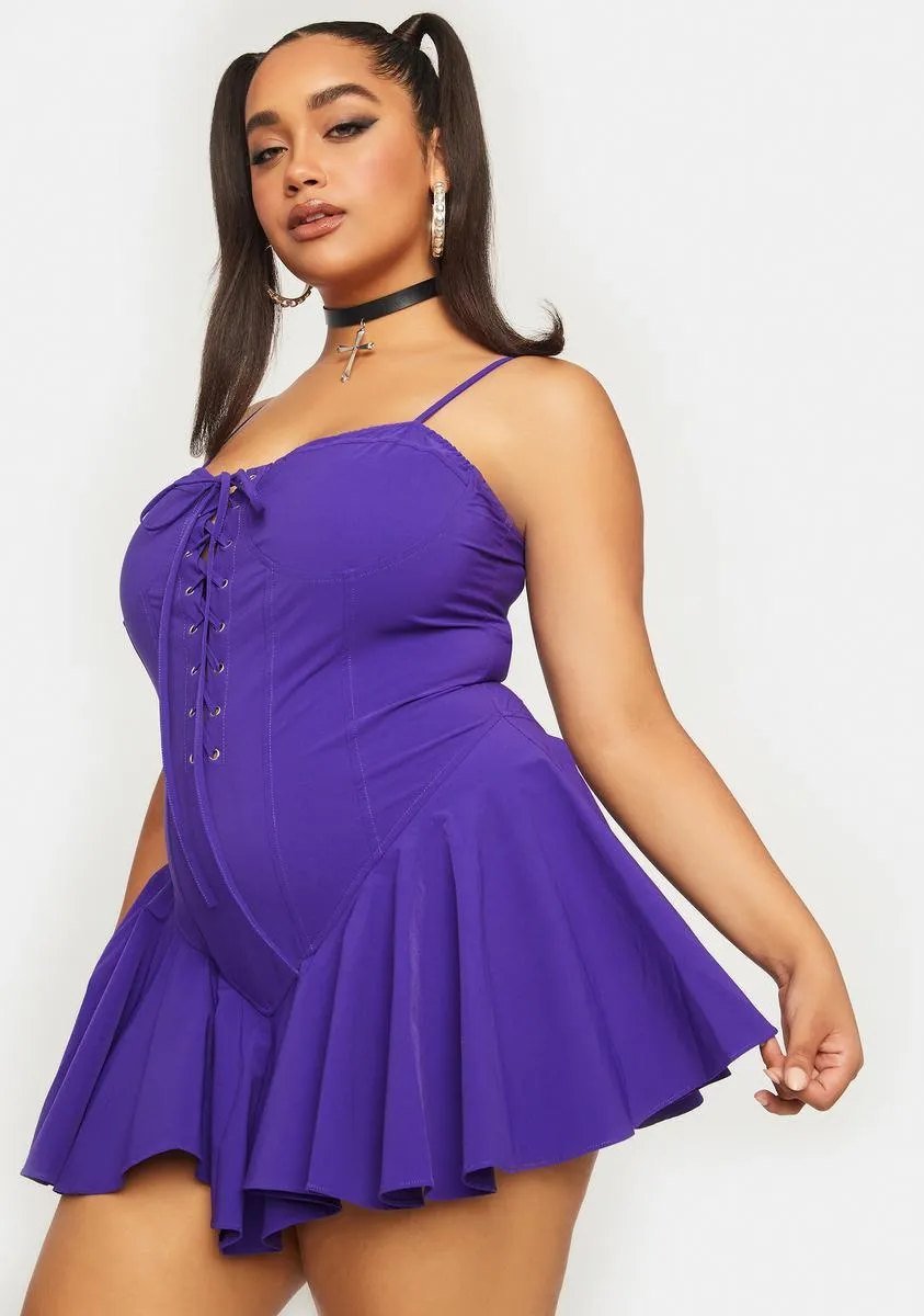 Plus Violet Truthful Thoughts Flared Dress sold by Dolls Kill product image thumbnail 2