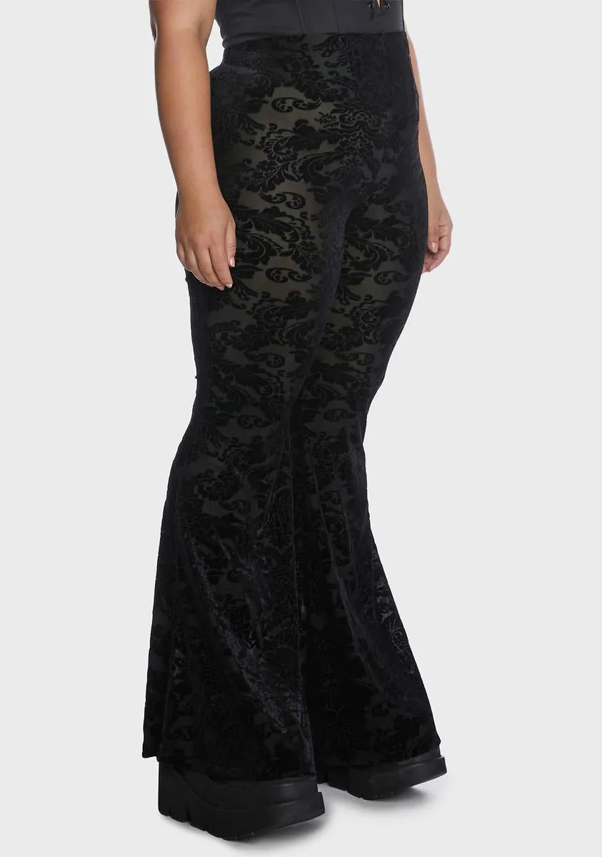 Plus Pretty Obsessed Bell Bottom Pants sold by Dolls Kill