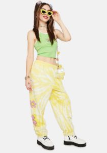 Hazy Daisy Tie Dye Sweatpants sold by Dolls Kill