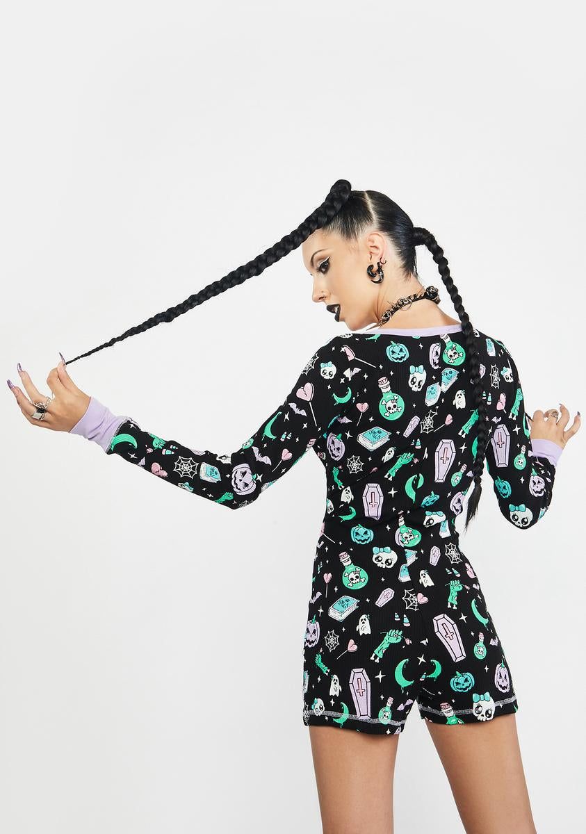 Potions And Poisons Thermal Romper sold by Dolls Kill product image thumbnail 4