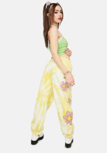 Hazy Daisy Tie Dye Sweatpants sold by Dolls Kill