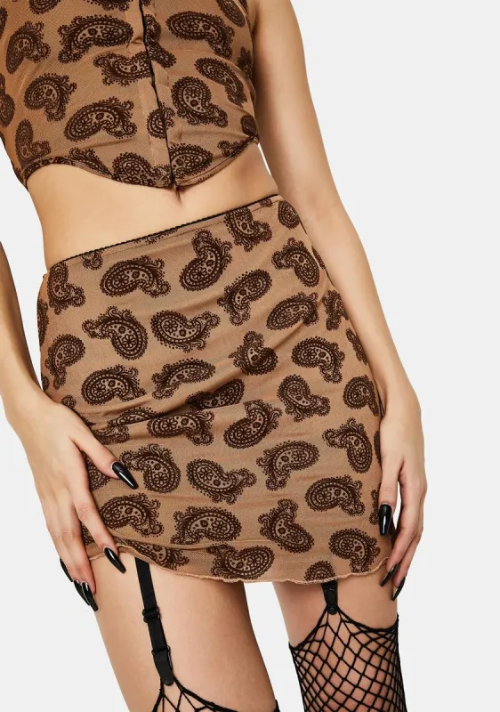 Night Flock Kinnie Mini Skirt sold by Dolls Kill