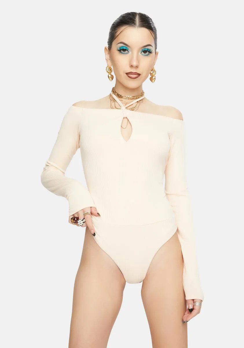 Seine Off The Shoulder Rib Bodysuit sold by Dolls Kill