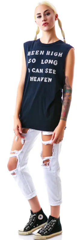 Been High Sleeveless Tee sold by Dolls Kill