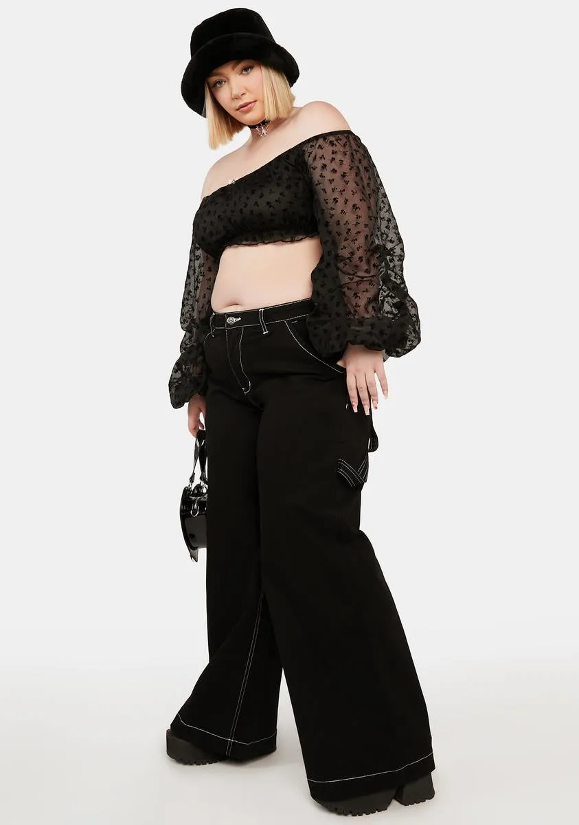 Plus Wicked Later Hater Wide Leg Pants sold by Dolls Kill product image thumbnail 3
