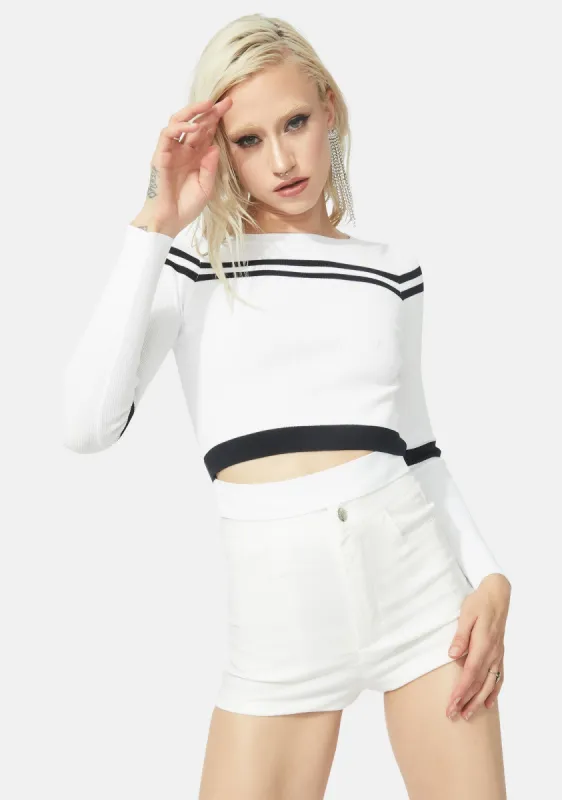 Slam Dunk Striped Long Sleeve Top sold by Dolls Kill