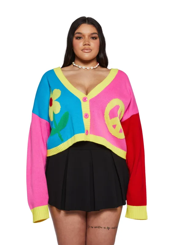 Plus Daisy Dreams Oversized Cardigan sold by Dolls Kill