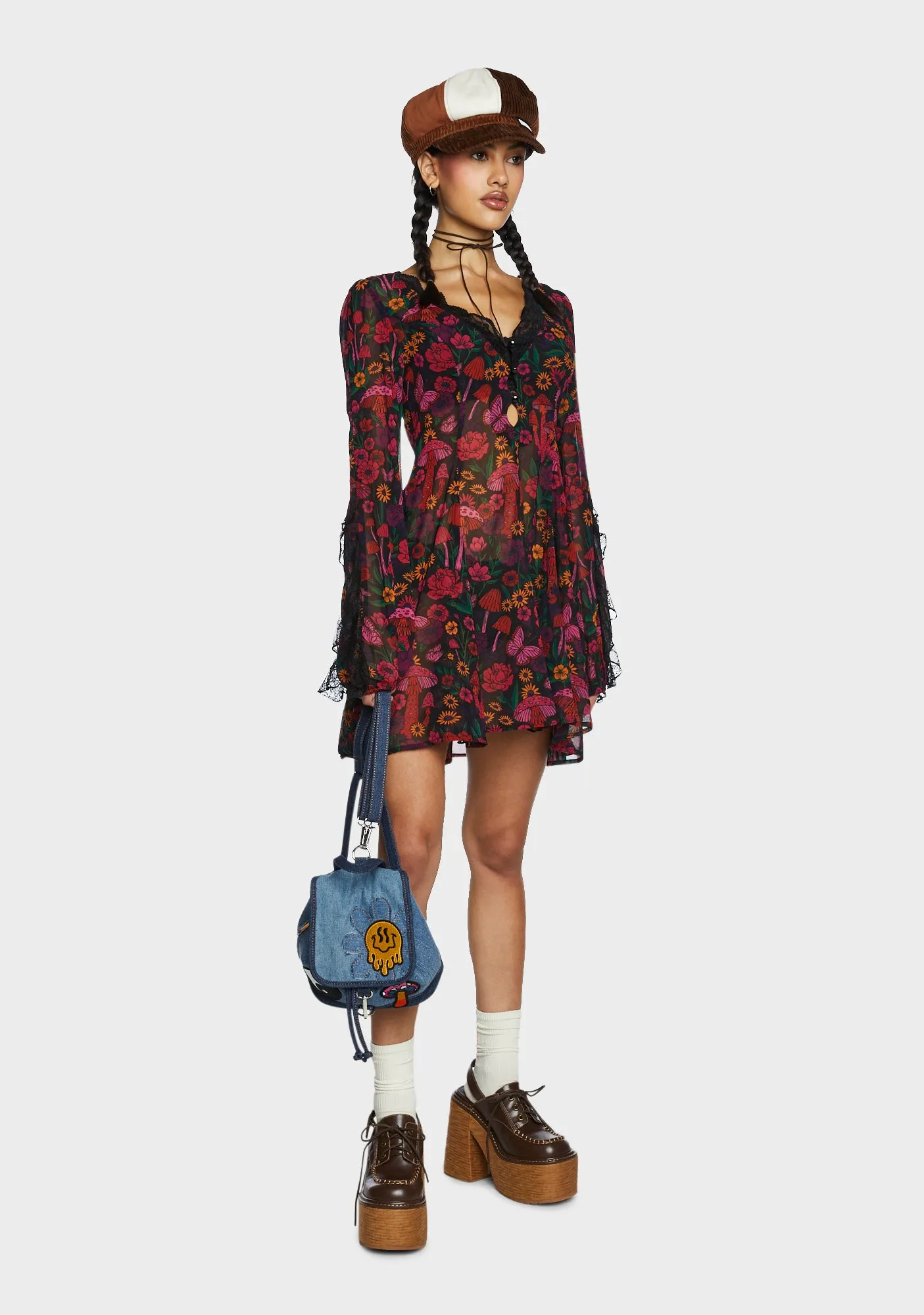 Daydreamer Floral Mini Dress - Multi sold by Dolls Kill product image thumbnail 2