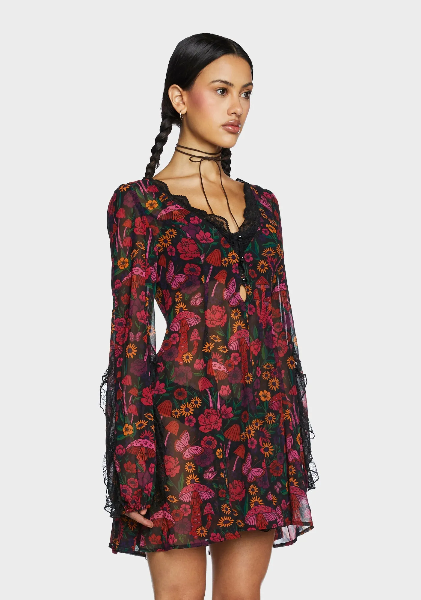 Daydreamer Floral Mini Dress - Multi sold by Dolls Kill product image thumbnail 3