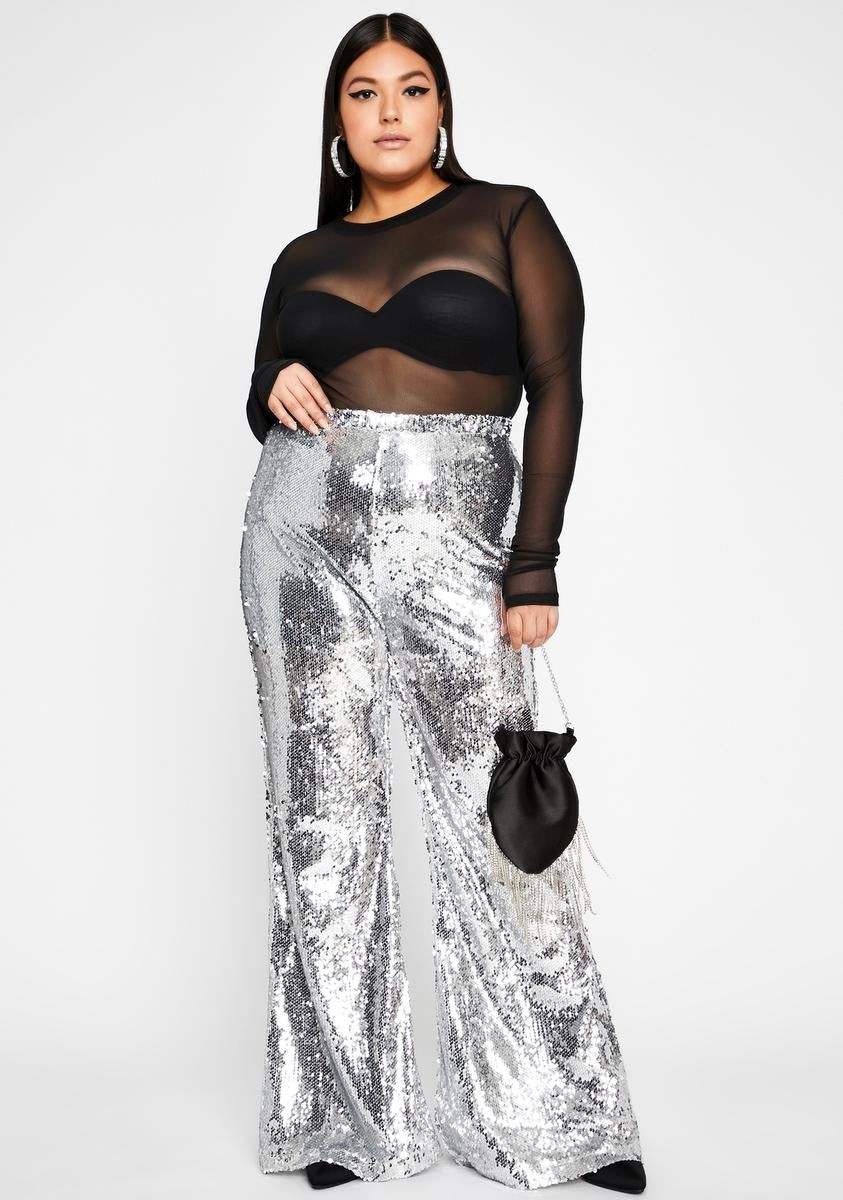 She's Superficial AF Sequin Flares sold by Dolls Kill product image thumbnail 3
